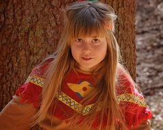 blond girl child smiling face