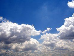 blue sky in white clouds on a sunny day