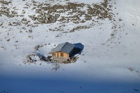 House in the alpine mountains