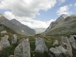 panorama of the swiss mountains