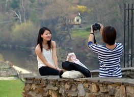 japanese girl posing for picture