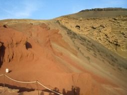 volcanic sand on the island of Lanzarote