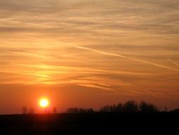 landscape of the evening sunset