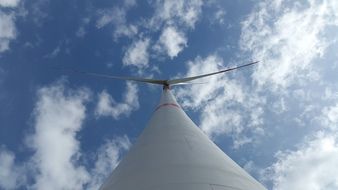 bottom view of a wind turbine