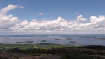 acadia national park cloudy panorama