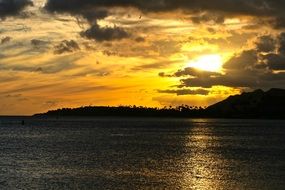 scenic natural landscape at sunset