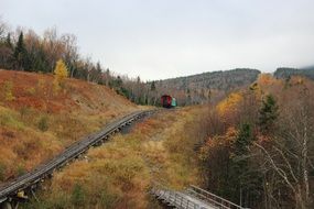 railway tracks autumn landscape