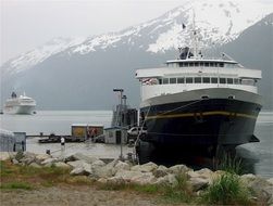 landscape of ship MV Malaspina in Alaska