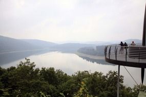 observation deck overlooking the lake