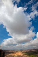 landsacape of white clouds over national park