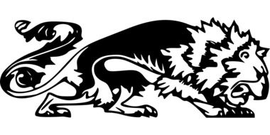 lion l heraldic prowl drawing