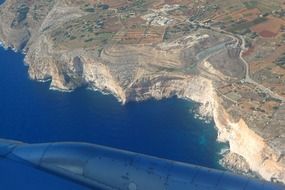 top view of the Dingli cliffs