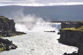 amazing godafoss waterfall in Iceland