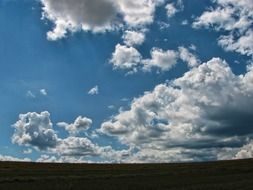 horizon line against a cloudy sky