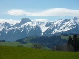 scenic mountains of gantrisch massif, switzerland