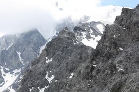 mountain hut fog