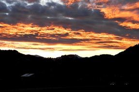 sunset in the Allg&auml;u mountains