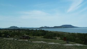 panoramic view of the lake balaton