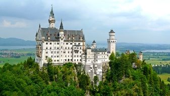 Neuschwanstein Castle - romantic castle of the Bavarian king in Germany