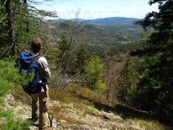 backpacker enjoying the scenery