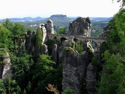 The Bastei is a rock formation above the Elbe River