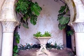 Stone table in vault