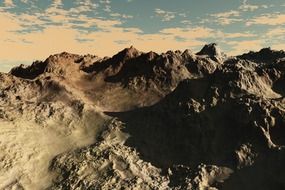 panorama of the rocks in the desert
