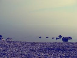 tranquility on baikal lake scene