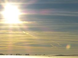 the sun in the winter sky