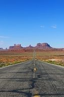 free asphalt road to scenic rocks, usa, california