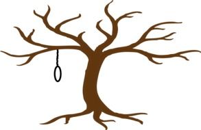 graphic image of a loop on a bare tree