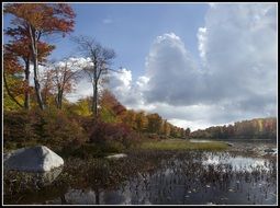 water fall nature lake pond photo in frame