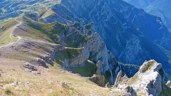 landscapes of mountains in Crete