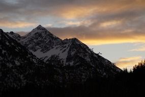 alpine mountains in the allgau