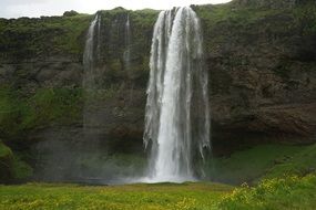 Wonderful waterfall iceland