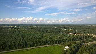 aerial view of the picturesque landscape in finland