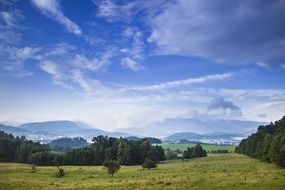 extraordinarily beautiful blue sky landscape