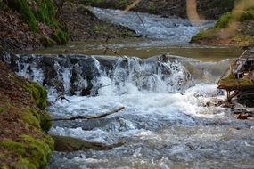 landscape Photo of the river with thresholds