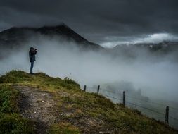 fog in the mountains