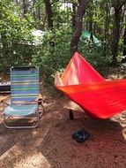 hammock and folding chair