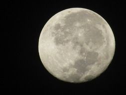 full moon in nature on the sky