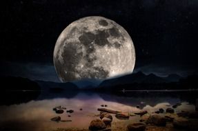 landscape night moon