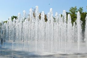 beautiful summer city fountain