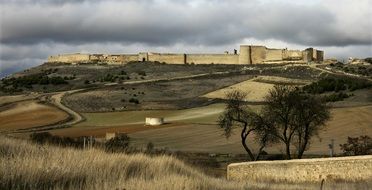 panorama of the fortress on the hill