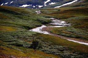 stream in the mountains of sweden