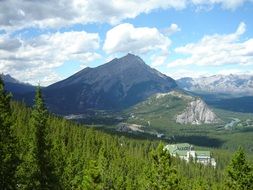mountains under the clouds