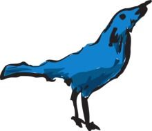 drawing of Blue crow
