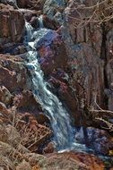 Scenic mountain waterfall