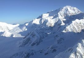 landscape of snowy mountains glacier