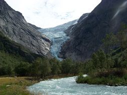 majestic glacier in norway